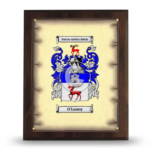 O'Lunny Coat of Arms Plaque