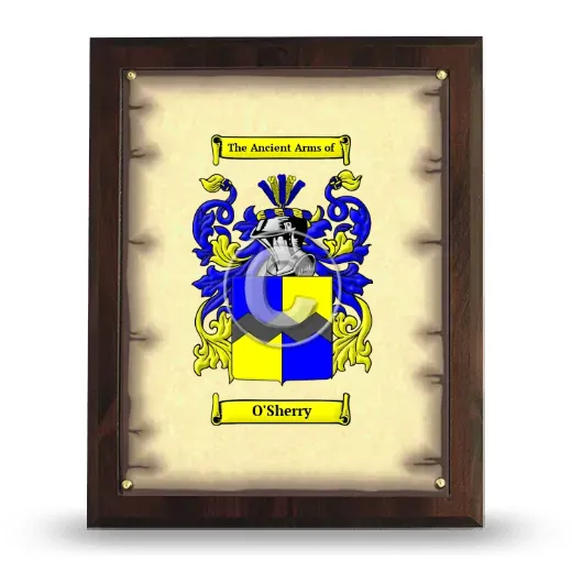 O'Sherry Coat of Arms Plaque