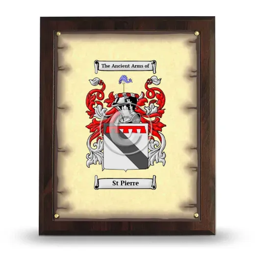 St Pierre Coat of Arms Plaque