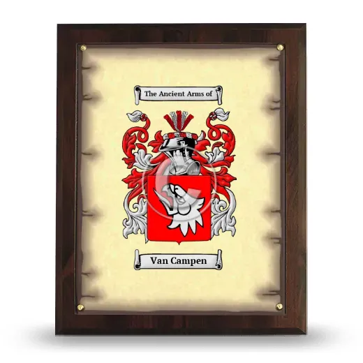 Van Campen Coat of Arms Plaque