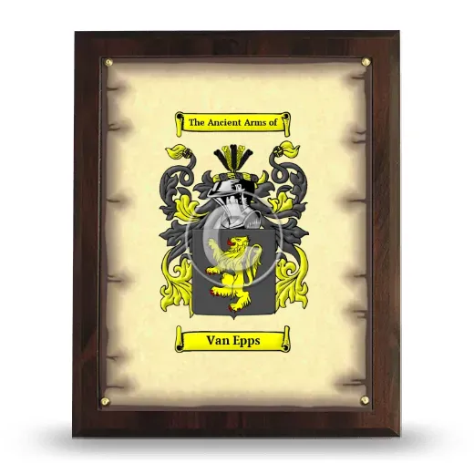 Van Epps Coat of Arms Plaque
