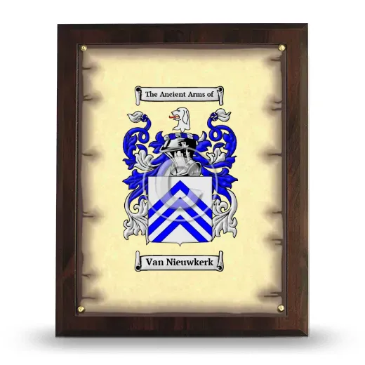 Van Nieuwkerk Coat of Arms Plaque