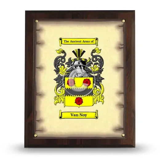 Van Noy Coat of Arms Plaque