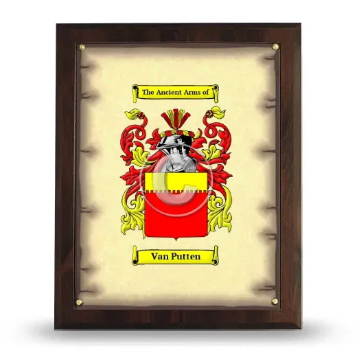 Van Putten Coat of Arms Plaque