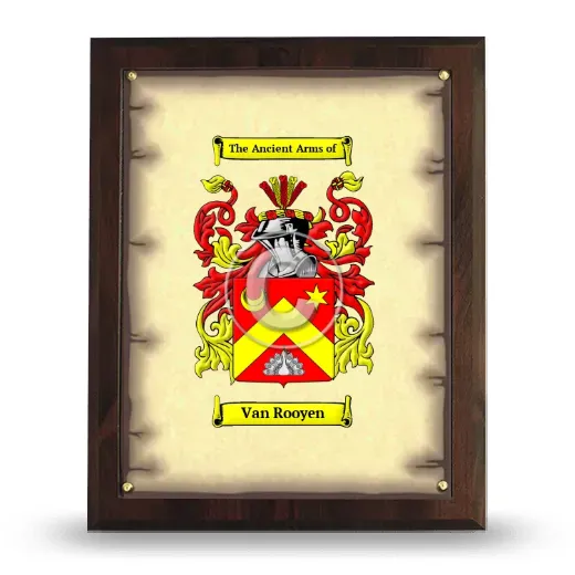 Van Rooyen Coat of Arms Plaque