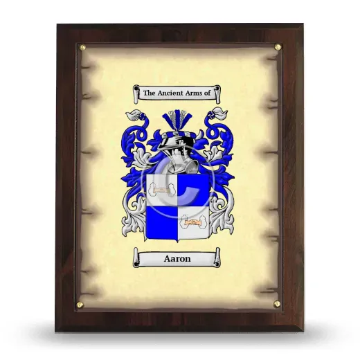 Aaron Coat of Arms Plaque