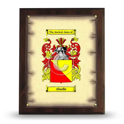 Abadie Coat of Arms Plaque