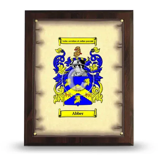 Abber Coat of Arms Plaque