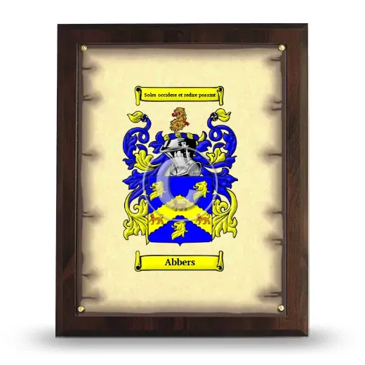 Abbers Coat of Arms Plaque