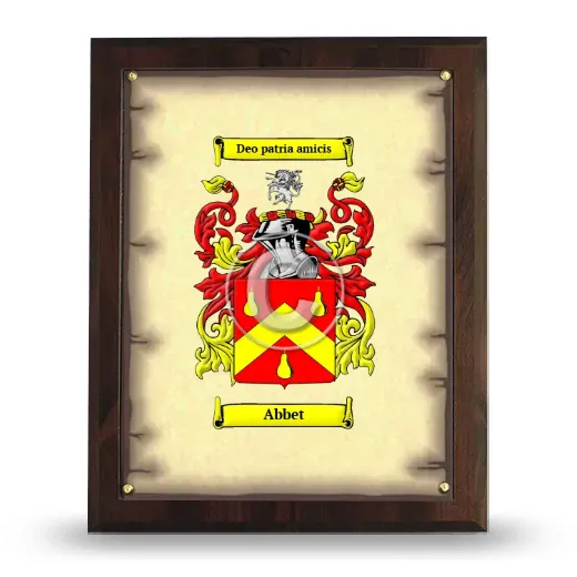 Abbet Coat of Arms Plaque
