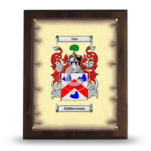 Abbircrumy Coat of Arms Plaque
