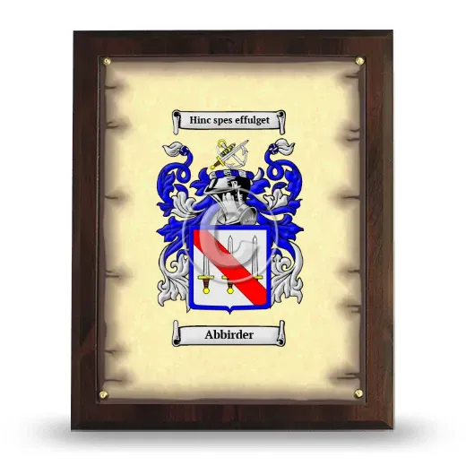 Abbirder Coat of Arms Plaque