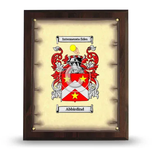 Abbirdind Coat of Arms Plaque
