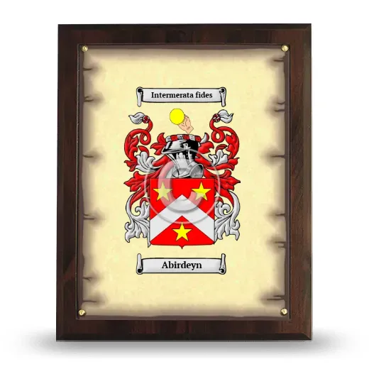 Abirdeyn Coat of Arms Plaque