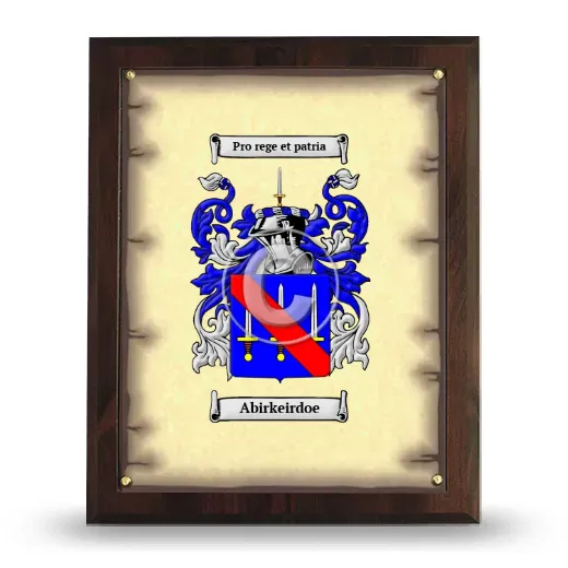 Abirkeirdoe Coat of Arms Plaque