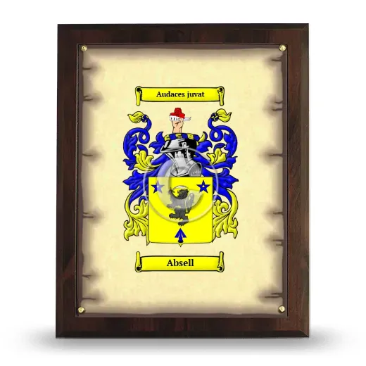 Absell Coat of Arms Plaque