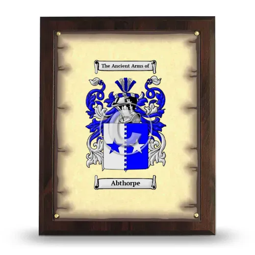 Abthorpe Coat of Arms Plaque