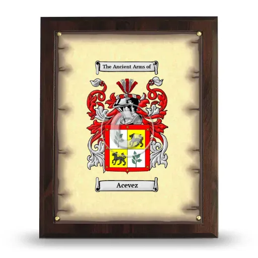 Acevez Coat of Arms Plaque