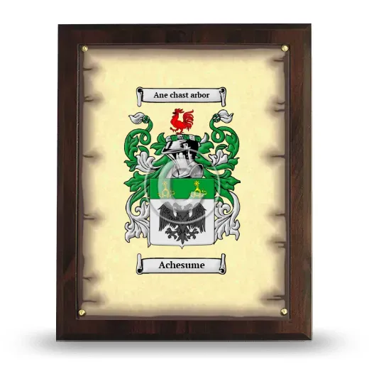 Achesume Coat of Arms Plaque