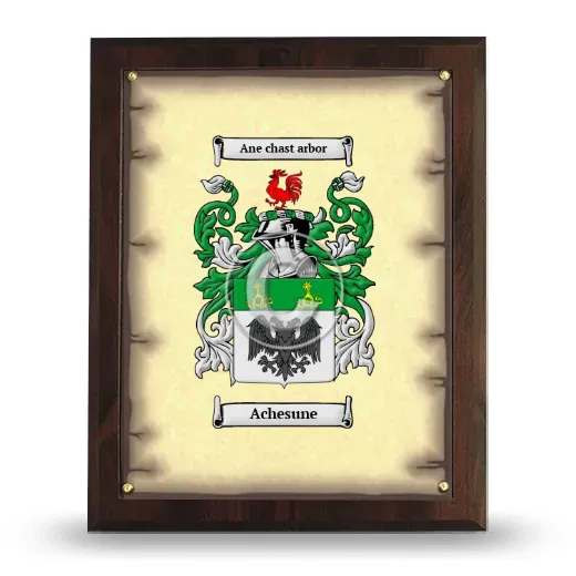 Achesune Coat of Arms Plaque