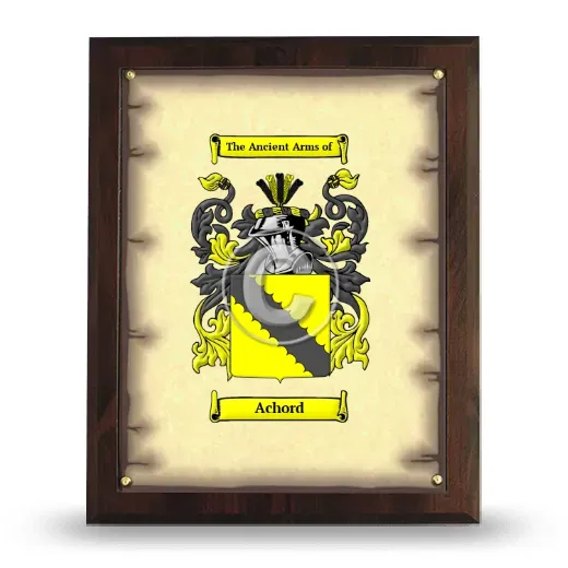 Achord Coat of Arms Plaque