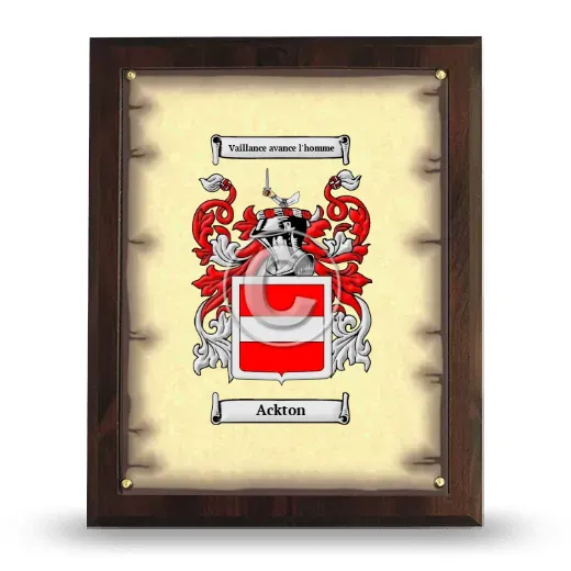 Ackton Coat of Arms Plaque