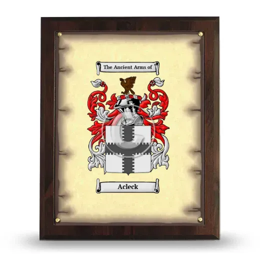 Acleck Coat of Arms Plaque