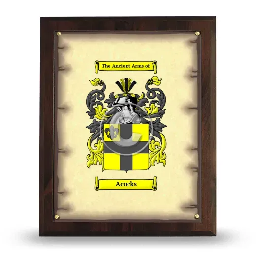 Acocks Coat of Arms Plaque