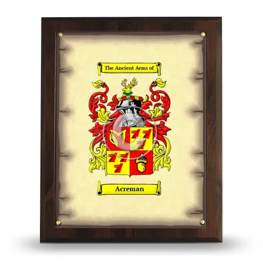 Acreman Coat of Arms Plaque