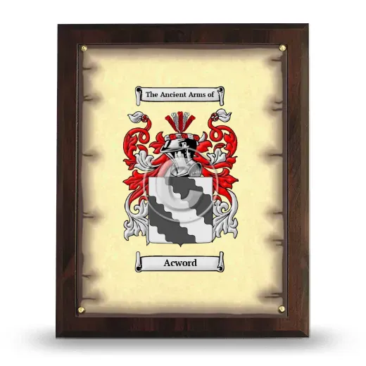 Acword Coat of Arms Plaque