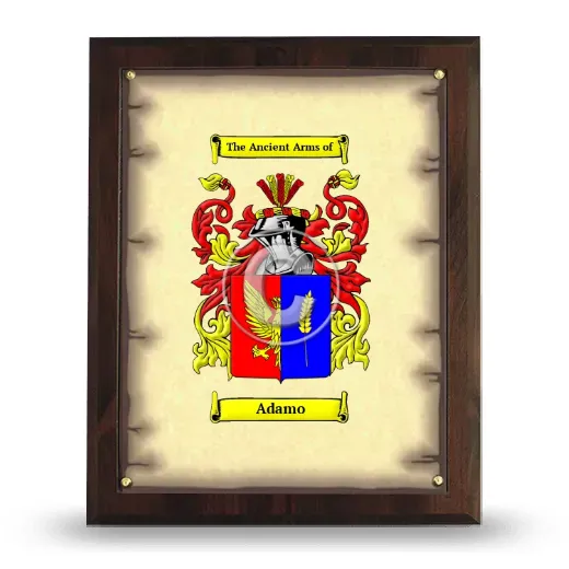 Adamo Coat of Arms Plaque