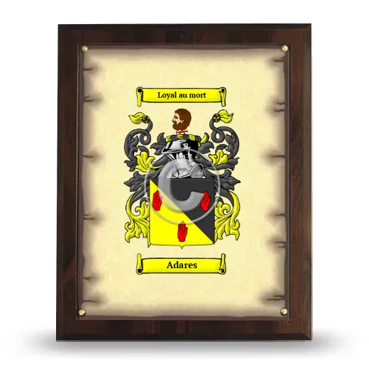 Adares Coat of Arms Plaque