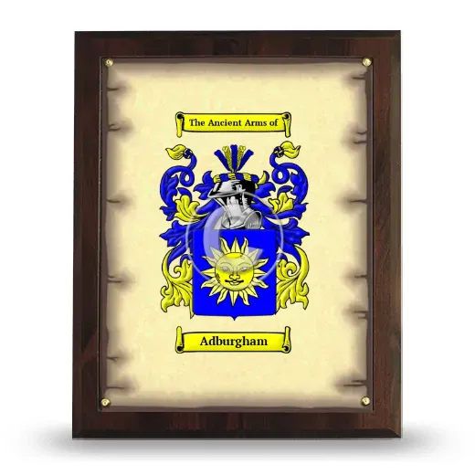 Adburgham Coat of Arms Plaque