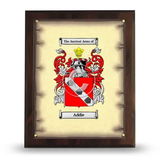 Addie Coat of Arms Plaque