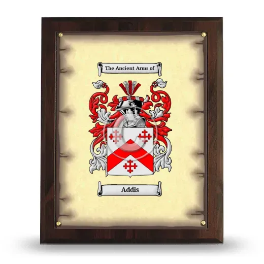 Addis Coat of Arms Plaque