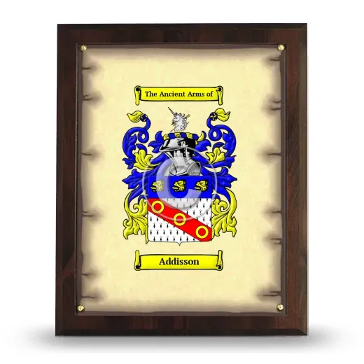 Addisson Coat of Arms Plaque