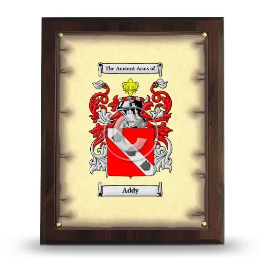 Addy Coat of Arms Plaque
