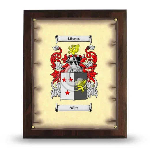Ader Coat of Arms Plaque