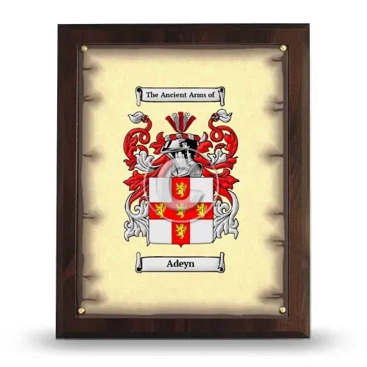 Adeyn Coat of Arms Plaque