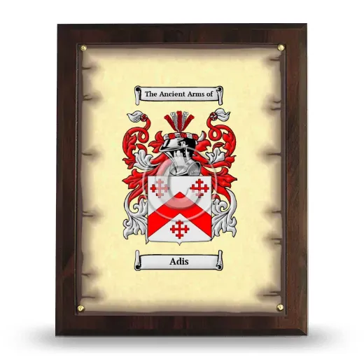 Adis Coat of Arms Plaque