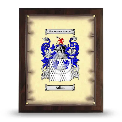 Adkin Coat of Arms Plaque