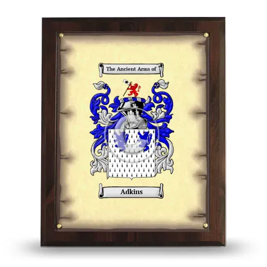Adkins Coat of Arms Plaque
