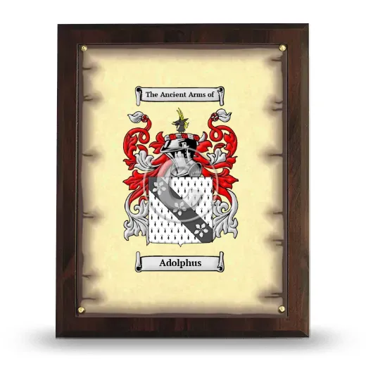 Adolphus Coat of Arms Plaque