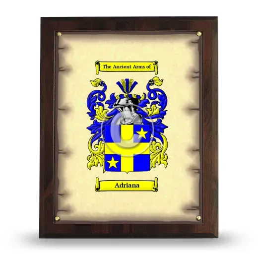 Adriana Coat of Arms Plaque