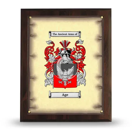 Age Coat of Arms Plaque