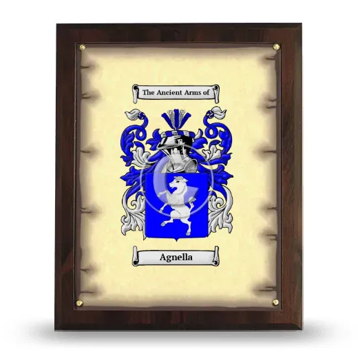 Agnella Coat of Arms Plaque