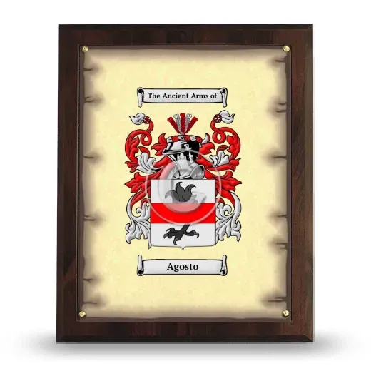 Agosto Coat of Arms Plaque
