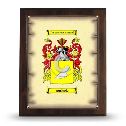 Agricole Coat of Arms Plaque
