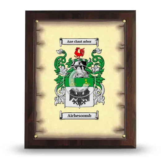 Aichesoomb Coat of Arms Plaque