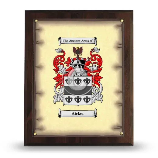 Aicker Coat of Arms Plaque